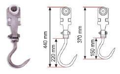 Carro transporte aéreo con gancho (birriel en aluminio)